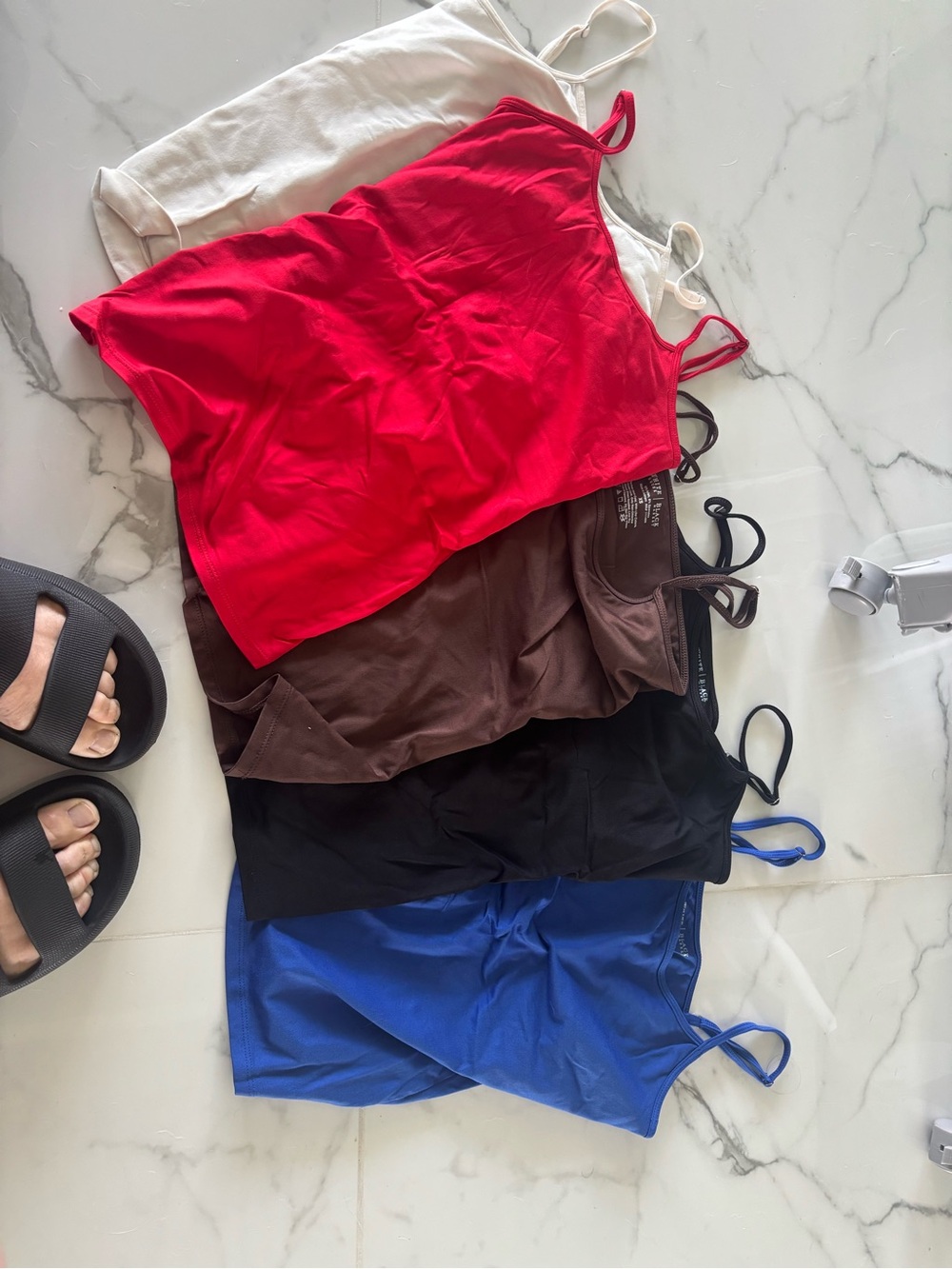 White House Black Market Red, Blue, Black, Brown, Cream Tank Top Set